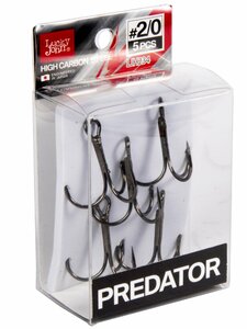 Крючки-тройники Lucky John PREDATOR сер. LJH234 разм.K02 5 шт., фото 5