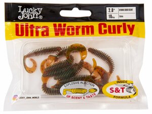 Твистеры съедоб. искусст. LJ Pro Series ULTRAWORM CURLY 2,0in (05.00)/PA16 10шт., фото 4