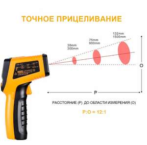 Пирометр инфракрасный DEKO CWQ01 065-0208, фото 3