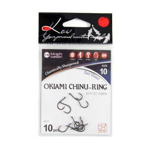Крючок KOI "OKIAMI CHINU-RING", размер 10 (INT)/0.8 (AS), цвет BN (10 шт.), фото 5