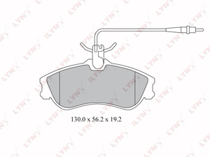 Колодки тормозные передние LYNXauto BD-2203. Для: CITROEN Berlingo(MF) 1.1-2.0D 96> / Xsara 1.4-2.0 97-05, PEUGEOT 306 1.1-2.0 94-02 / Partner 1.1-2.0D 96>, фото 1