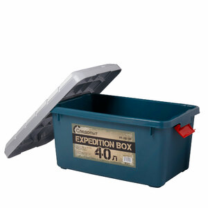 Ящик многофункц. особопрочный СЛЕДОПЫТ Expedition Box, 40 л, 600х360х320 мм, цв. зеленый/серый, фото 2
