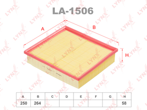 Фильтр воздушный LYNXauto LA-1506. Для: OPEL Omega B 2.0-3.2 94-03, фото 1