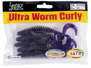 Твистеры съедоб. искусст. LJ Pro Series ULTRAWORM CURLY 4,0in (10.16)/S63 5шт., фото 4
