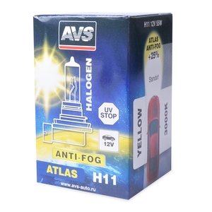 Галогенная автомобильная лампа AVS ATLAS, H11, 12 В, 55 Вт, 3000 К, цоколь PGJ19-2, фото 4