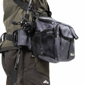 Сумка рыболовная СЛЕДОПЫТ Fishing Hip Bag T2, 27х23х17 см, цв. серый, фото 8