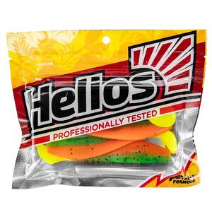 Виброхвост Zander 4"/10,2см Pepper Green & Orange LT 5шт. (HS-36-032) Helios, фото 2