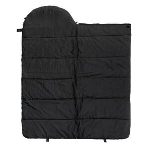 Спальный мешок Beluha wide 220х90 (300 гр/м.кв) Black (термофайбер/шерсть) (HS-BELW-300 BL), фото 7
