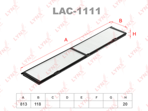 Фильтр салонный LYNXauto LAC-1111. Для BMW БМВ 1(E81/E87) 03-12/3(E90) 05>/X1(E84) 09>, фото 1