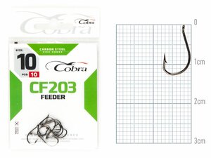 Крючки Cobra FEEDER SPECIALIST сер. CF203 разм. 010 10шт., фото 2