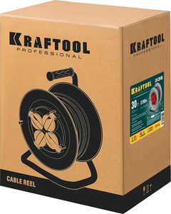 Удлинитель на катушке KRAFTOOL КГ-315 30 м 3700Вт 4 гнезда IP44 КГ 3х1.5 мм² 55085-30, фото 5