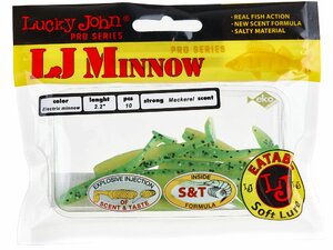 Виброхвосты съедобные LJ Pro Series MINNOW 2.2in (05.60)/T18 10шт., фото 4
