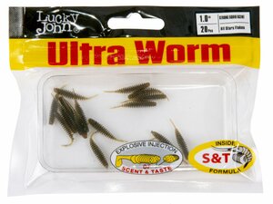 Слаги съедобные искусственные LJ Pro Series ULTRA WORM 1,0in (02.54)/S21 20шт., фото 4