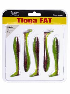 Виброхвосты съедобные LJ Pro Series TIOGA FAT 3.9in (10.00)/T44 5шт., фото 4