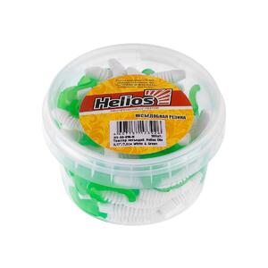 Твистер несъедоб. Din 3,11"/7,9см White & Green 100шт. (HS-33-016-N) Helios (0), фото 2