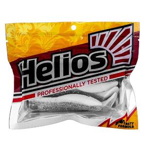 Виброхвост Chubby 3,55"/9 см White & Sparkles 5шт. (HS-4-002) Helios, фото 3