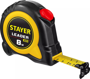 Рулетка с автостопом STAYER Leader 8м х 25мм 3402-08-25, фото 1