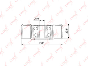 Ролик направляющий / приводной LYNXauto PB-7070. Для TOYOTA Avanza 1.5 03-11 / BB 1.5 06> / Belta 1.3 05-12 / Liteace 1.5 08> / Ractis 1.3 05-10 / Rush 1.5 06> / Soluna / Vios 1.3-1.5 02-13 / Vitz 1.3 05-10, фото 1