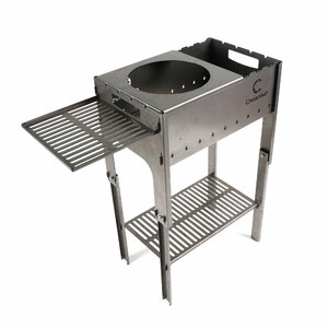 Мангал Следопыт складной, 718х310х752, со столиком и подставкой под казан, толщина 2 мм, в сумке, фото 3