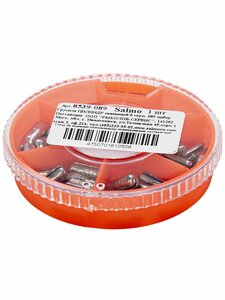 Грузила Salmo ЦИЛИНДР 6 секц. зажимной 1,0-4,0г 089 набор, фото 3