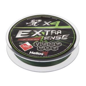 Шнур Extrasense X4 PE Green 150m 2.0/31LB 0.25mm (HS-ES-X4-2/31LB) Helios, фото 2