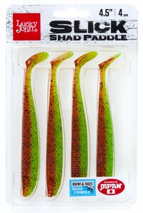 Виброхвосты LJ 3D Series SLICK SHAD PADDLE 4.5in (11.40)/Z15 4шт., фото 4