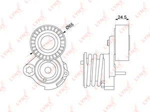 Натяжитель / приводной LYNXauto PT-3225. Для: OPEL Antara 2.0D 07>, CHEVROLET Captiva 2.0D 06> / Cruze 2.0D 09> / Epica 2.0D 07-11 / Lacetti 2.0D 07>, фото 1