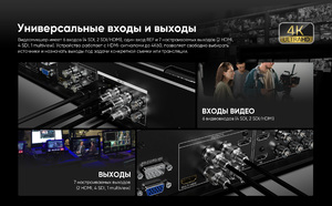Видеомикшер-стример AVMATRIX Shark S6 PLUS портативный 6CH SDI/HDMI, фото 10
