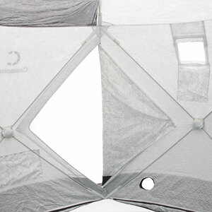 Палатка зимняя СЛЕДОПЫТ Premium 5 стен, 2,8х2,9м, h-2,05м, S по полу 5,6кв.м, 3 слоя, цвет Arctic Camo/Серый, фото 7