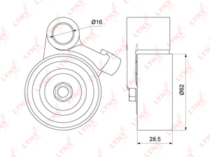Ролик натяжной в сборе / ГРМ LYNXauto PB-1324. Для: TOYOTA Mark 2(110) 2.5 00-07 / Verossa 2.5 01-04 / Brevis 2.5 01-07, фото 1