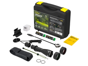 Фонарь с комплектом для тактических задач Armytek Predator Pro Extended Set, холодный свет, 2 аккумулятора 18650 Li-Ion, магнитное ЗУ, магнитное крепление, магнитная выносная кнопка, два цветных фильтра, кейс (F07302C), фото 1