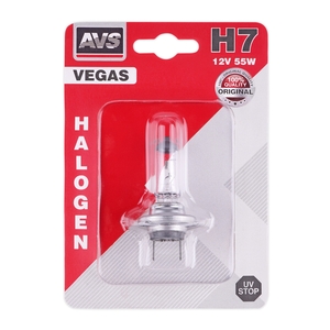 Галогенная автомобильная лампа AVS Vegas, H7, 12 В, 55 Вт, 3200 К, цоколь PX26d, фото 2