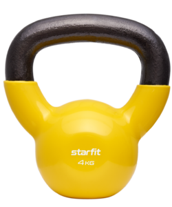 Гиря виниловая Starfit DB-401, 4 кг, желтый, фото 1