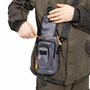 Сумка рыболовная "СЛЕДОПЫТ" Street Fishing MultiLock V-Pouch, 22х12,5х8 см, цв. серый, фото 10