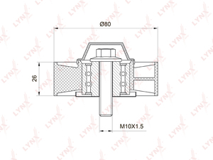 Ролик направляющий / приводной LYNXauto PB-7007. Для BMW 1(E81-88) 3.0 05-12 / 3(E90) 2.5-3.0 05-11 / 5(E60/61) 2.5-3.0 05-10 / 6(E63 / 4) 3.0 04> / 7(E65-67) 3.0 05> / X1(E84) 3.0 09> / X3(E83) 2.5-30 06> / X5(E70) 3.0 07-10 / Z4(E85) 2.5-3.0 06>, фото 1