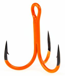 Крючки-тройники Lucky John  Orange UV LJH201 разм.K02 5 шт., фото 3