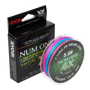 Шнур NUM ONE PE4X-100M 5.0#/0,370 mm Multi Colour Ryobi, фото 2