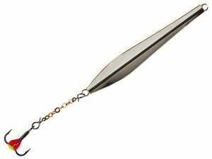 Блесна вертикальная зимняя Lucky John DOUBLE BLADE с цепочкой и тройником 50MM CS блистер, фото 5