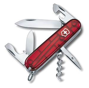 Нож Victorinox Spartan, 91 мм, 12 функций, прозрачный красный, фото 1