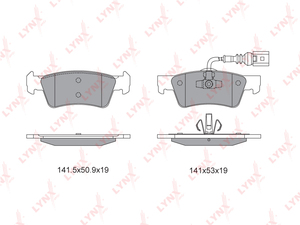 Колодки тормозные задние LYNXauto BD-8039. Для: VW, Фольксваген, Touareg(Таурег) 2.5D-6.0 03-10., фото 2