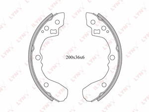Колодки тормозные задние LYNXauto BS-4400. Для: Kia, Киа, Sephia 1.5-1.8 93> / Shuma 1.5-1.8 97-04., фото 2