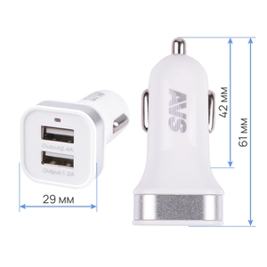 Автомобильное зарядное устройство AVS UC-323 WHI, фото 5