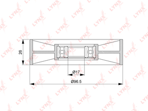 Ролик натяжного механизма / приводной LYNXauto PB-5230. Для: MERCEDES-BENZ C240-55(W202/W203) 97-07 / CLK320-55(C208 / C209) 97-09 / CLS500(C219) 04> / E240-55(W210 / W211) 96-08 / G320-55(W463) 97> / ML320-55(W163) 98-05 / ML500(W164) 05> / S280-55(W220), фото 1
