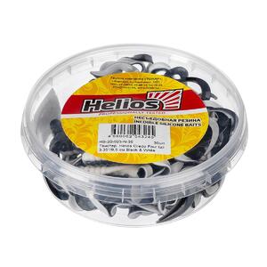Твистер несъедоб. Credo Four tail 3,35"/8,5 см Black & White 30шт. (HS-20-023-N-30) Helios, фото 2
