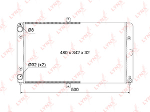Радиатор охлаждения (технология механической сборки) LYNXauto RM-1137. Для: Lada, Лада, 2108-15 1.1-1.5 96>., фото 3