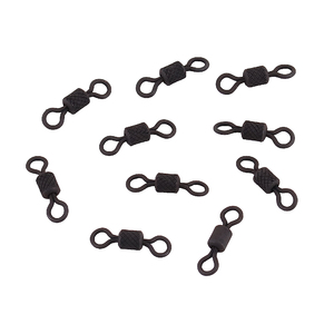 Вертлюг Namazu Pro ROLLING RIBBED SWIVEL, латунь, цв. Carbon, р. 5, test-24 кг (уп. 10 шт.), фото 4
