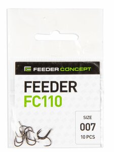 Крючки FC FEEDER сер. FC110 разм.007 10шт., фото 4