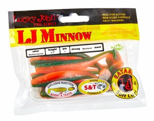 Виброхвосты съедоб. искусст. LJ Pro Series MINNOW 2.2in (05.60)/T56 10шт., фото 4