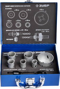 ЗУБР 6шт, набор коронок биметаллических(20,22,25,30,35,60), 29531-H6-1, фото 1