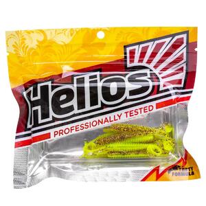 Виброхвост Liny Catcher 2,35"/6 см Golden Lime 12шт. (HS-5-048) Helios, фото 2